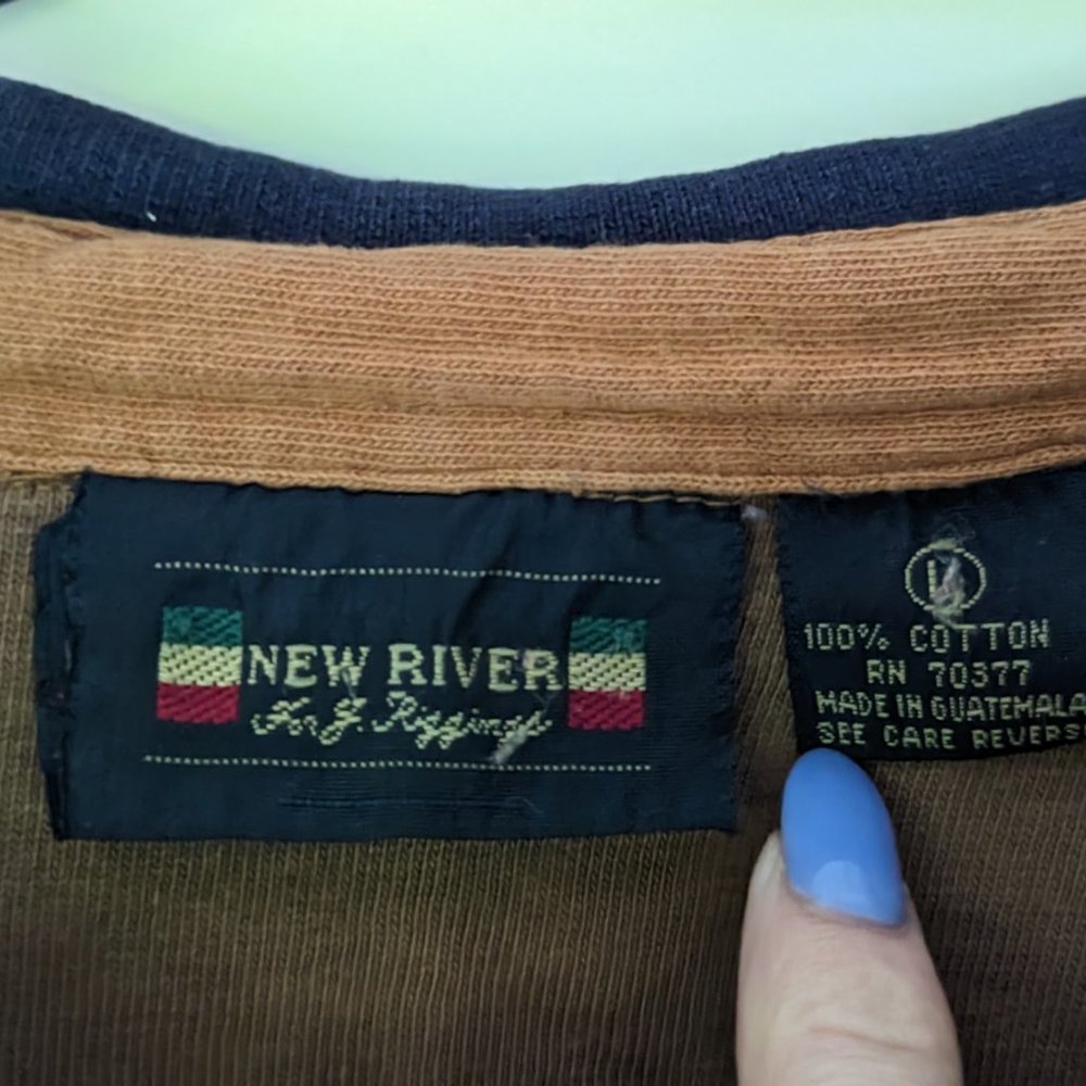 Men's Long Sleeve Polo - New River - Picture 3 of 7